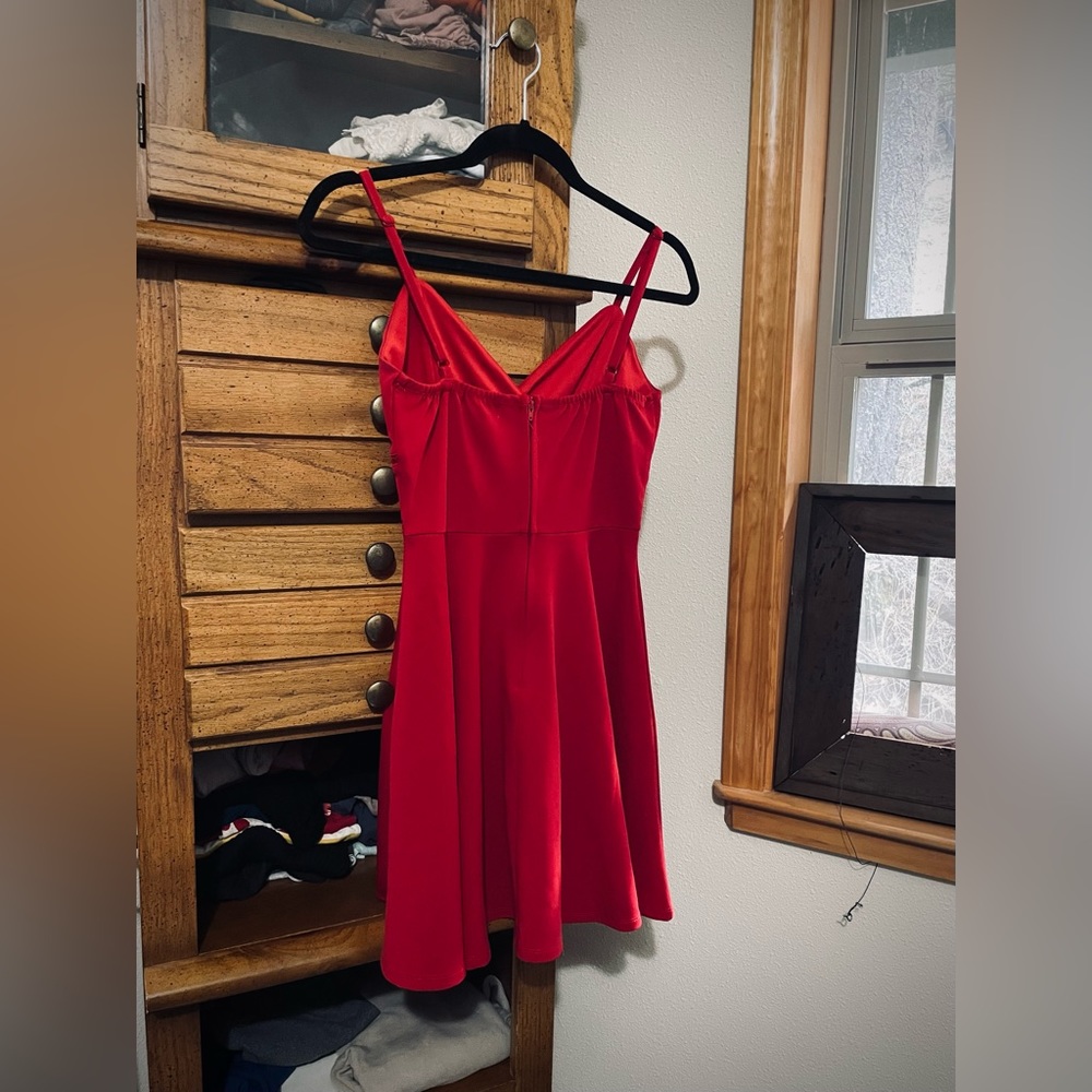 EUC Flattering Red Mini Dress - Picture 2 of 7